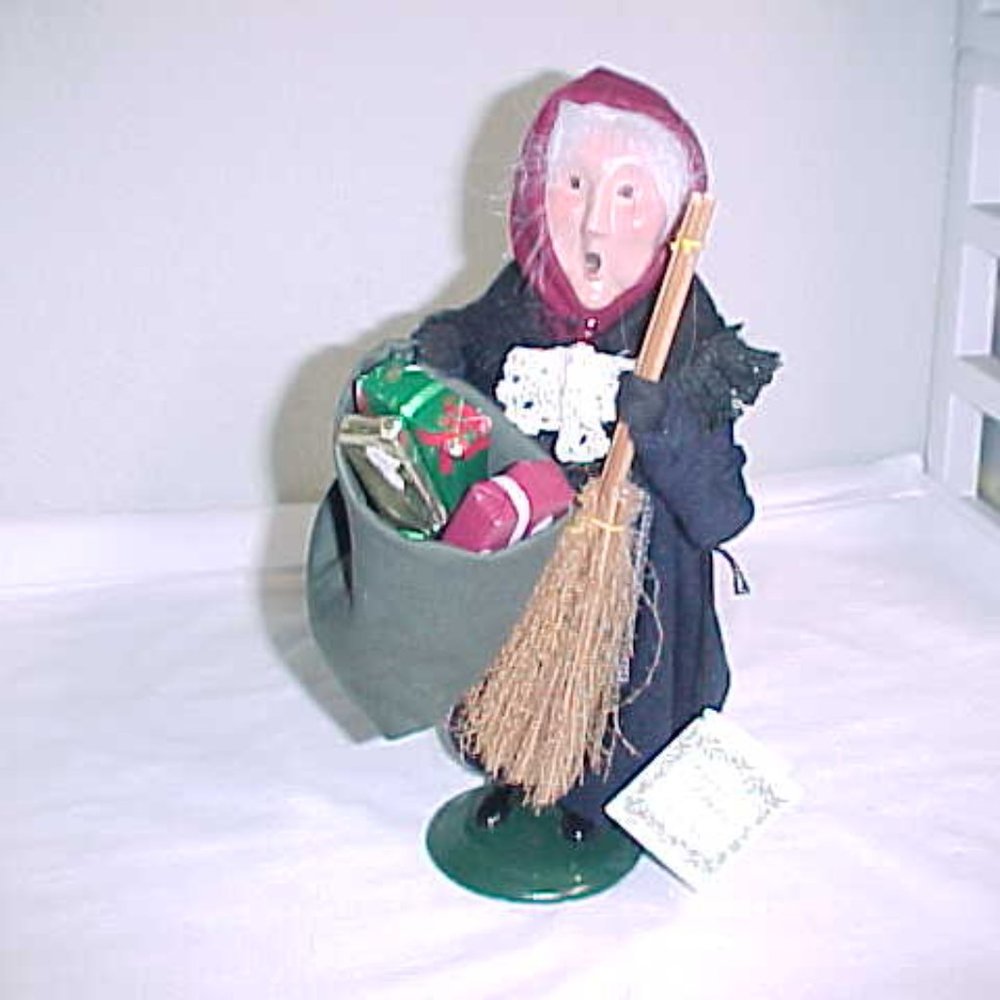 SIGNED Byers Choice Old Lady BEFANA Italian Christmas Witch 2001